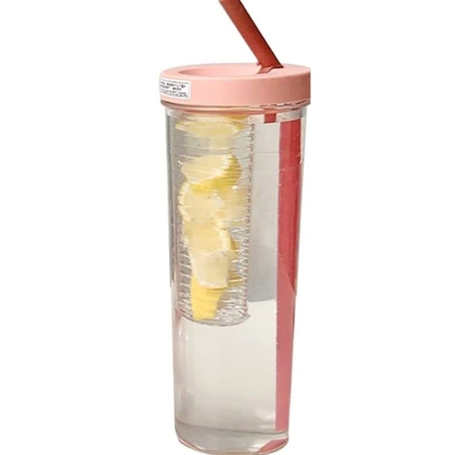 Juice Drinking Bottle Drinking Mug with Straw and Lid