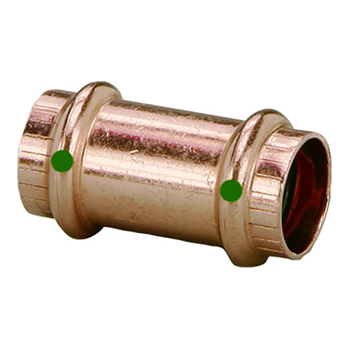 Viega 78187 1.25 in. ProPress Copper Coupling without Stop Double Pres