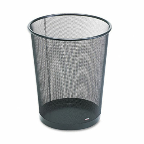 Rolodex 22351 Wastebasket  Round  Wire Mesh  Black