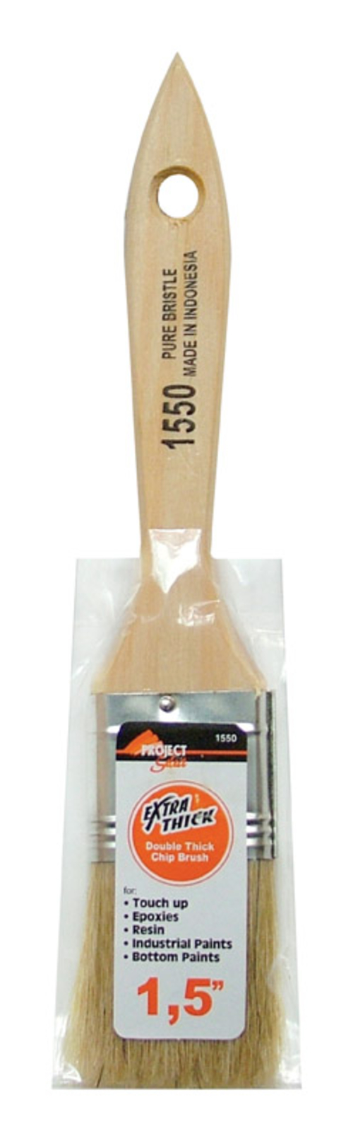 Linzer 1000669 1.5 in. Double Thick Flat White Chinese Bristle Chip Br