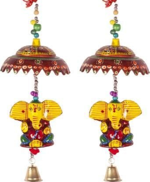 Ganesh Door/Wall Hangings Toran/Latkan 2Pcs Multicolour 48 Cm