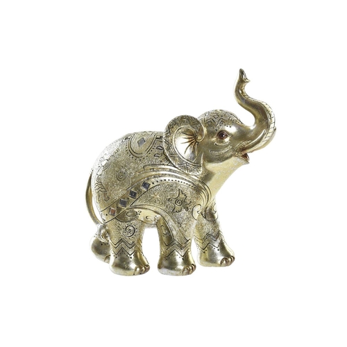 Decorative Figure DKD Home Decor 24 x 10 x 24 cm Elephant Golden
