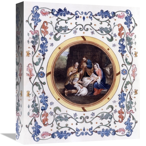 Global Gallery GCS-278808-16-142 16 in. Nativity with Illuminated Bord