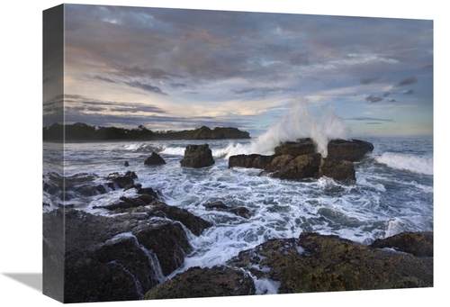 Global Gallery GCS-396424-1216-142 12 x 16 in. Surf Hitting Rocky Coas