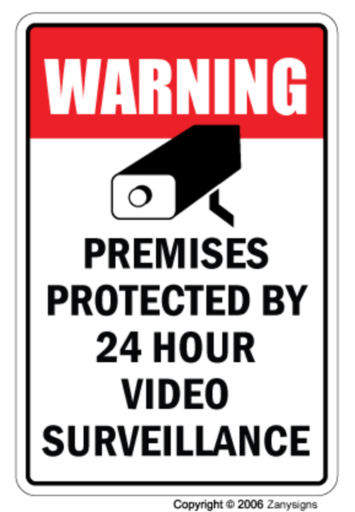 SignMission Z-A-1824-Protected 18 x 24 in. Video Surveillance Aluminum