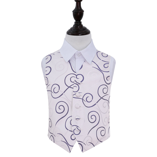 Scroll Waistcoat - Boys - Purple, 24'