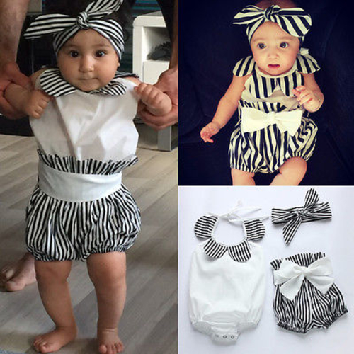 Newborn Baby Girl clothing set 3pcs suits Bodysuit