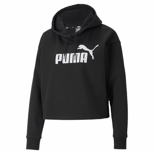 Women’s Hoodie Puma Essentials Cropped Logo Black