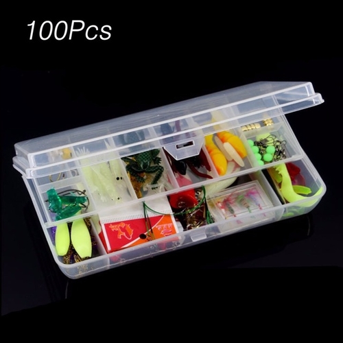 100Pcs/Set Fishing Lure Kits Fishing Tackle Bait
