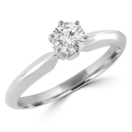 Majesty Diamonds MD170210-P 0.33 CT Round Diamond Solitaire Engagement