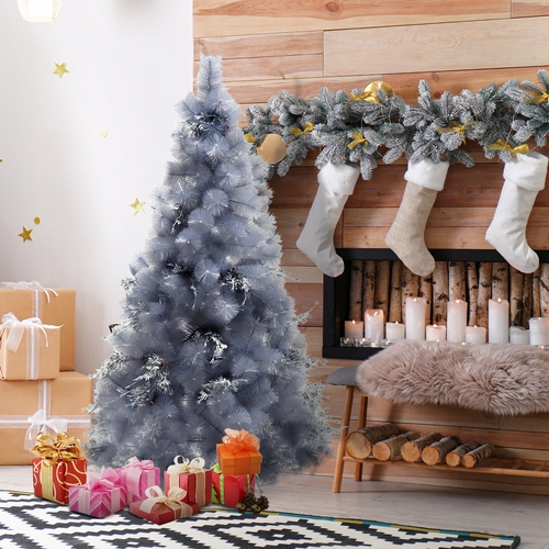 HOMCOM 5FT Christmas Tree Artificial Classic Tree Holiday Indoor