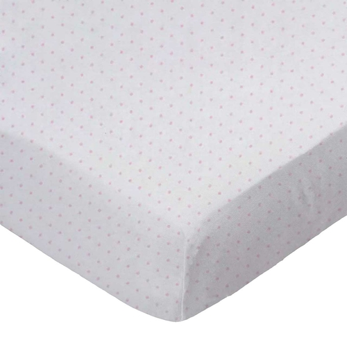 SheetWorld Fitted Moses Basket Sheet - 100% Cotton Jersey - Pink
