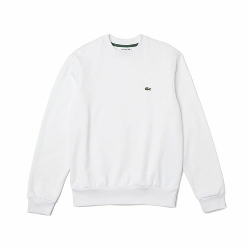 Men’s Sweatshirt without Hood Lacoste White Ecological