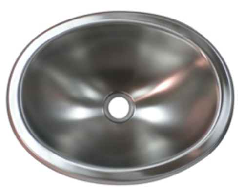 10 x 13 in. Oval Stainless Steel Lavatory Sink