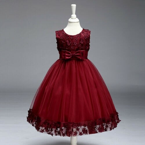 Flower Girl Princess Dress Kids Baby Party Wedding