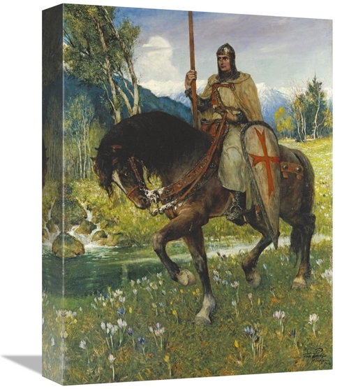 Global Gallery GCS-266740-16-142 16 in. Parsifal in Quest of the Holy 