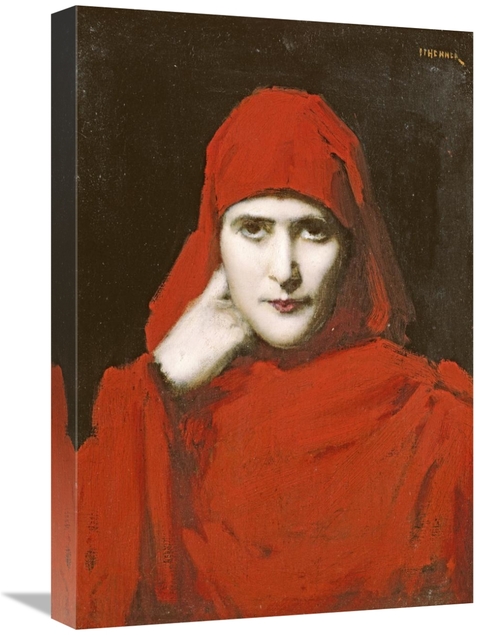 Global Gallery GCS-268082-22-142 22 in. A Woman in a Red Cloak Art Pri