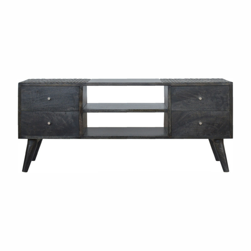 Ash Black 4 Drawer Media Unit