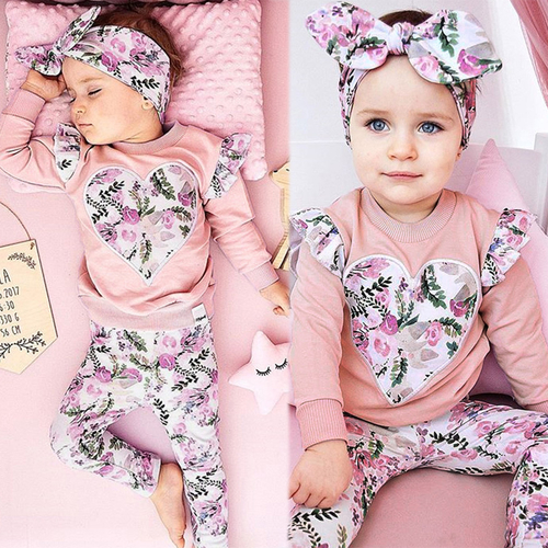 INS Style Toddler Baby Girls Clothes Long Sleeve