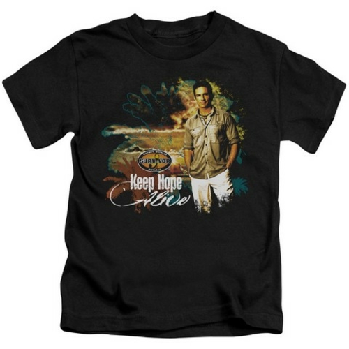 Trevco survivor-Keep Hope Alive - Short Sleeve Juvenile 18-1 Tee - Bla