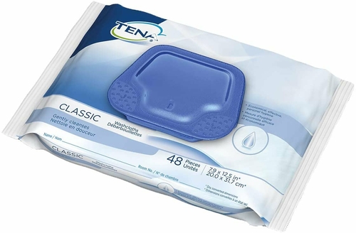 Personal Wipes 7 9/10" X 12 1/2". Pack of 576 Cloth-Like Wipes in Soft