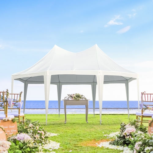 Outsunny Wedding Tent 22.3ft Octagonal Party Tent Event