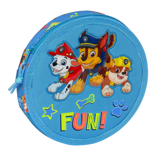 Pencil Case The Paw Patrol Friendship Circular Blue (18 Pieces)