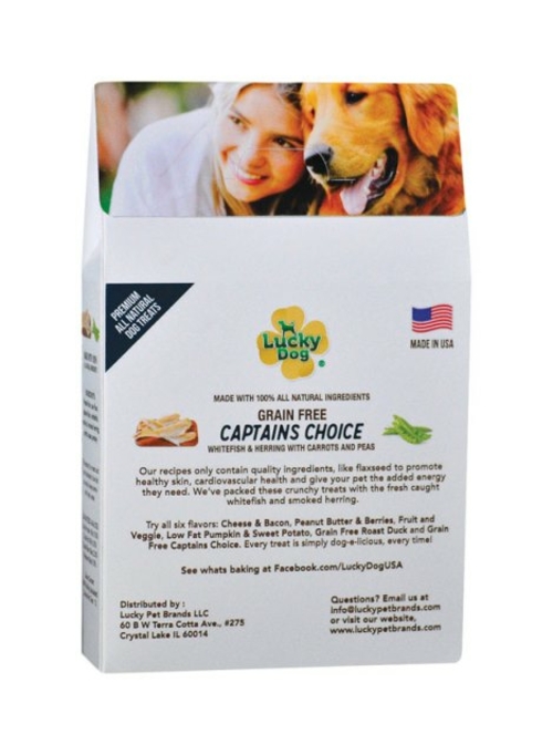 Lucky Dog LD12CC 12 oz All Ages Dog Treats Grain Free Captains Choice