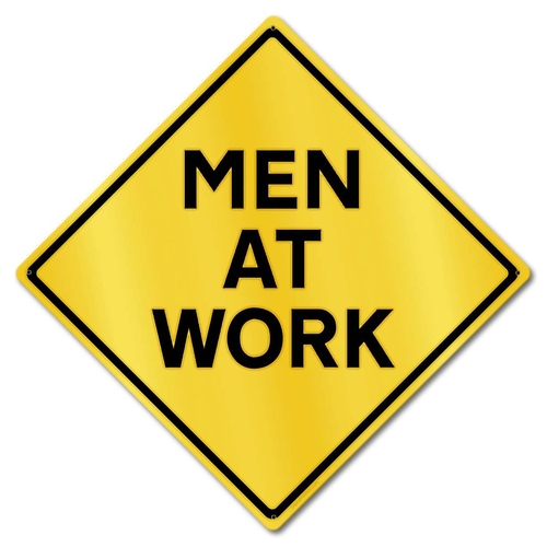 Pasttime Signs DHTR016 Men At Work Caution Sign - 18 x 18 in.