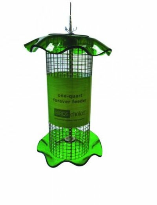 Backyard Nature FF112 1 Quart Sunflower Forever Tube Feeder - Green