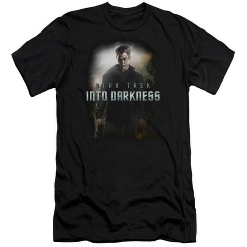 Trevco Star Trek-Darkness Kirk - Short Sleeve Adult 30-1 Tee - Black- 