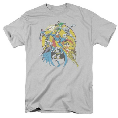 Dc-Spin Circle Fight - Short Sleeve Adult 18-1 Tee - Silver, Mediu