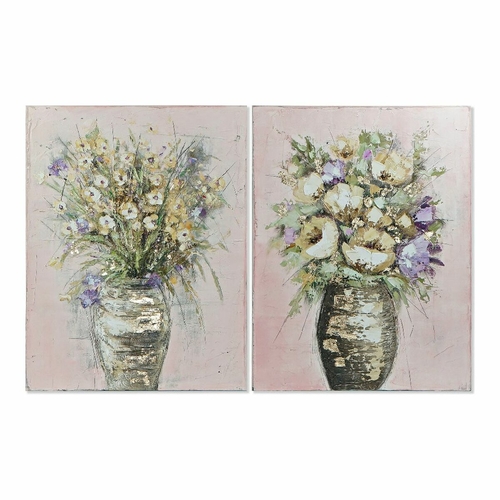 Painting DKD Home Decor Vases 90 x 3,5 x 119,5 cm Vase Shabby Chic (2