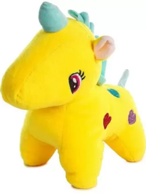 Unicorn Soft Toys for Girls - Yellow - 20 cm