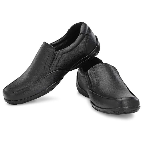 Main STANDARD Men’s Black Lace-Free Oxford Shoes – Premium Leather & Sleek image