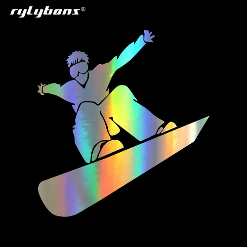Rylybons DIY Car decor 14*13CM SNOWBOARDING