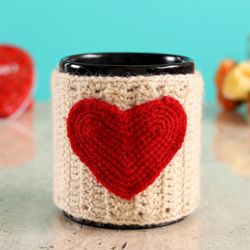 Say Love You  Crochet Covered Mug