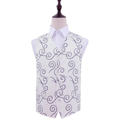 Scroll Waistcoat - Purple, 36'