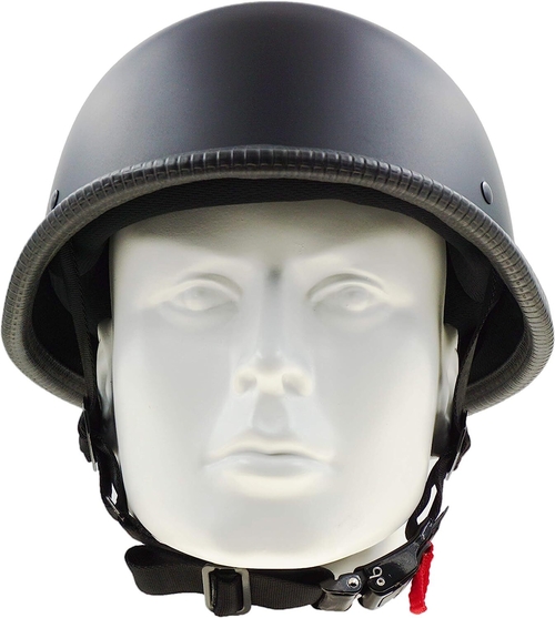 KAELAN New German Style Half Helmet Gun Black Motorsports Helmet 