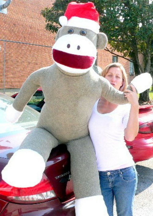 Giant sock monkey hot sale