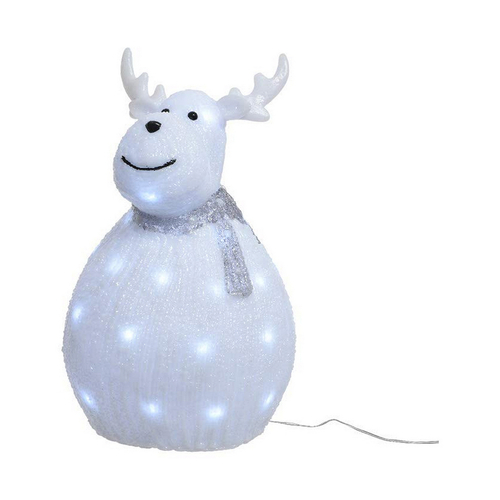 Christmas bauble Lumineo Reindeer White (21 x 24 x27 cm)