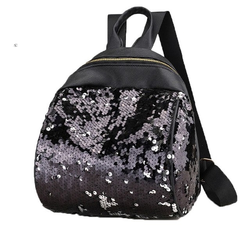 Womens Backpack Shiny Sequins School Bags Mini