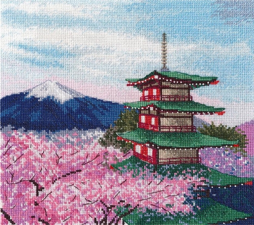 Chureito Pagoda 1366 Counted Cross Stitch Kit