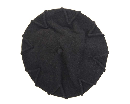 Designers black winter french beret