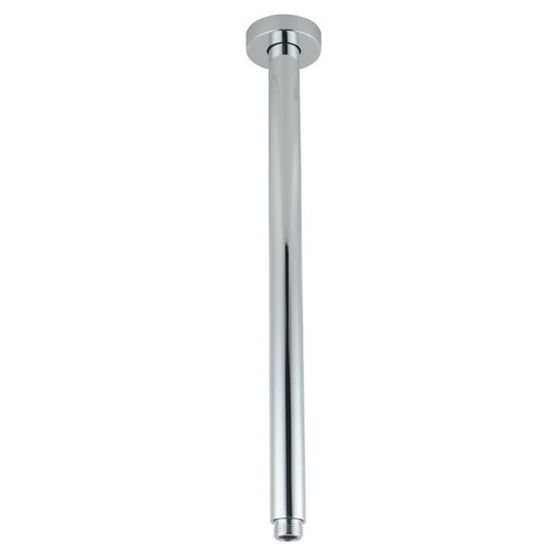 Round Silver Ceiling Shower Arm Rose Chrome Polished 400mm