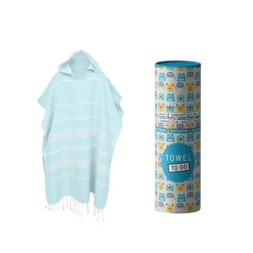 Kids Poncho Beach & Pool Towel | Blue in Gift Box