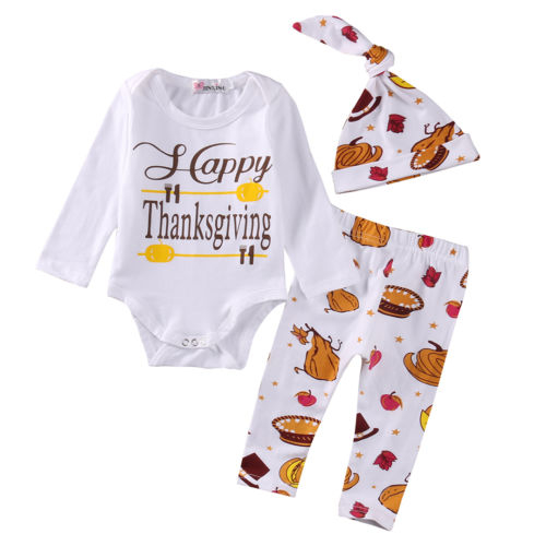 Newborn Thanksgiving Baby Boys Girls Clothes