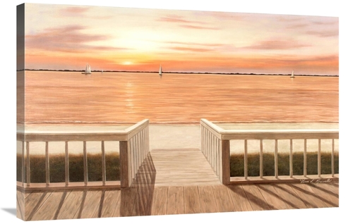 Global Gallery GCS-393972-2436-142 24 x 36 in. Sunset Deck Art Print -