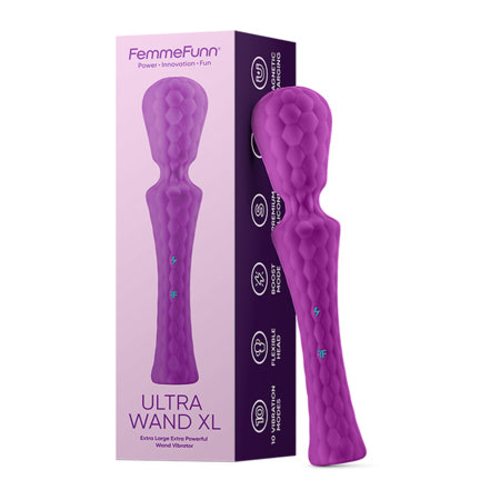 FemmeFunn Ultra Wand XL Rechargeable Flexible Textured Silicone