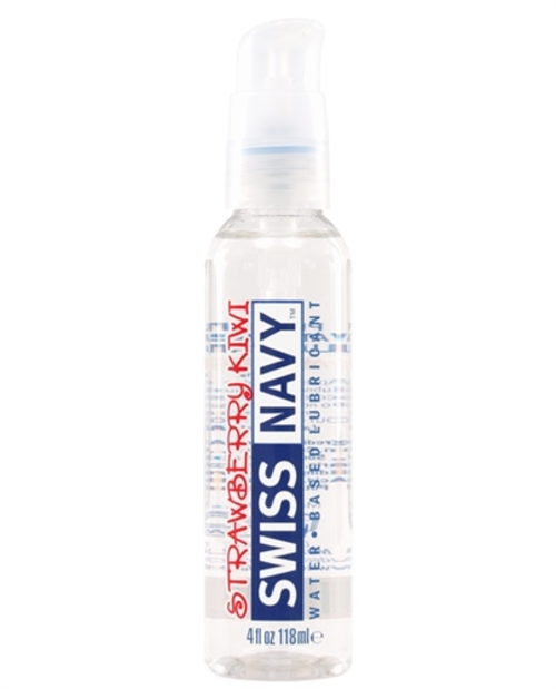 Swiss Navy Flavors Water Based Lubricant - Strawberry Kiwi 4 Fl. Oz.